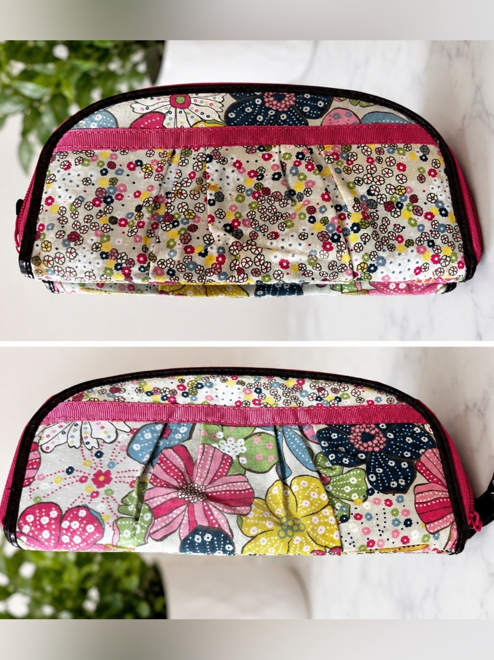 Thirty-One Floral Zip Around Coupon Organizer Wallet Retired Print